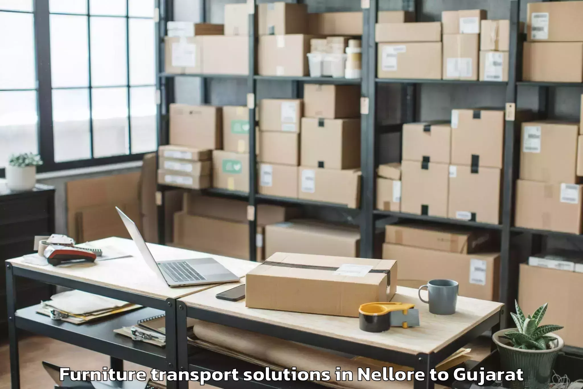 Reliable Nellore to Savarkundla Furniture Transport Solutions